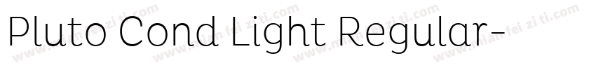 Pluto Cond Light Regular字体转换